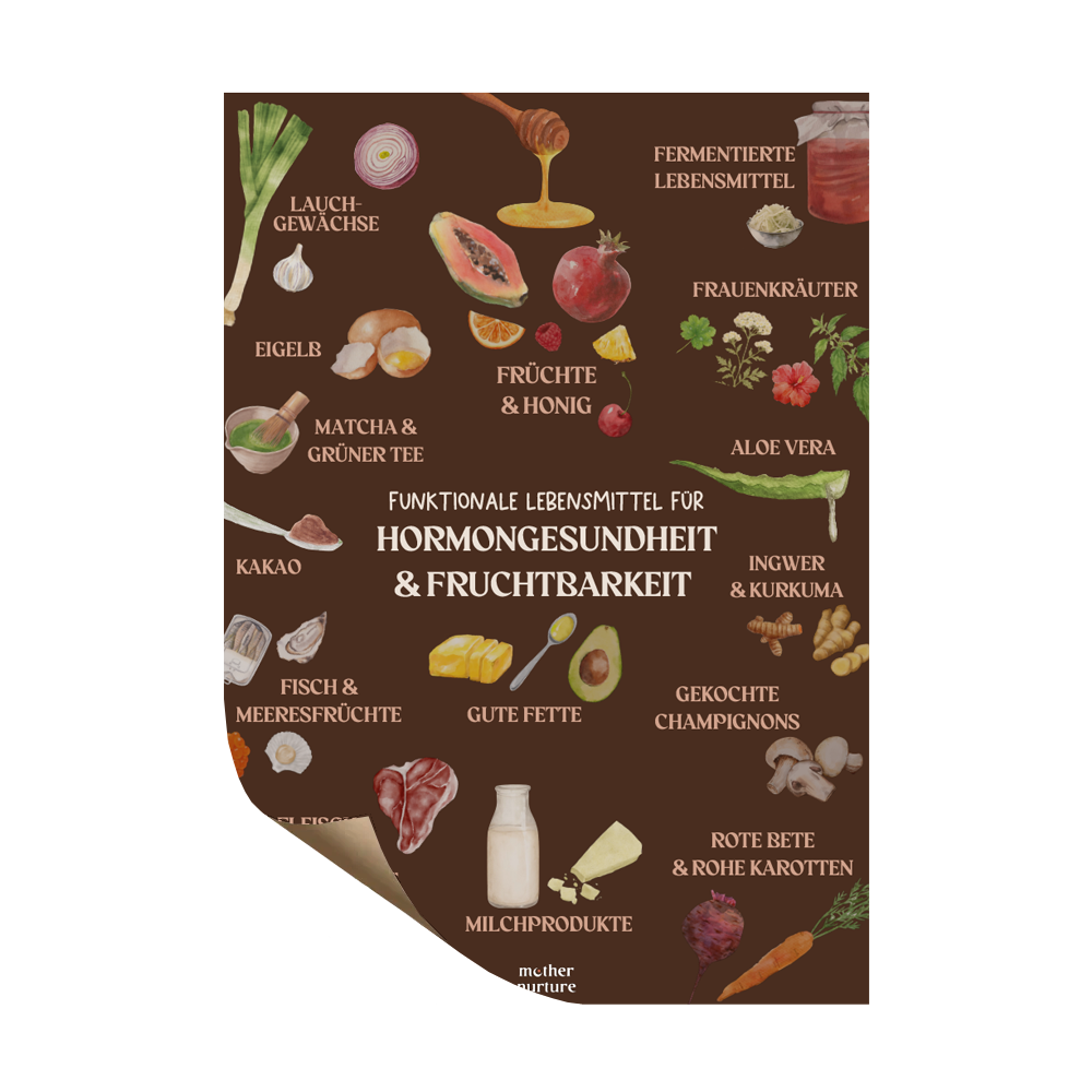 Hormongesundheit & Fruchtbarkeit | Nährstoff-Poster