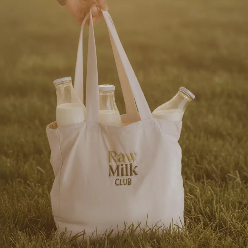 Raw Milk Club | Organic Cotton Tote Bag