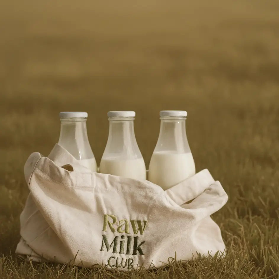 Raw Milk Club | Organic Cotton Tote Bag