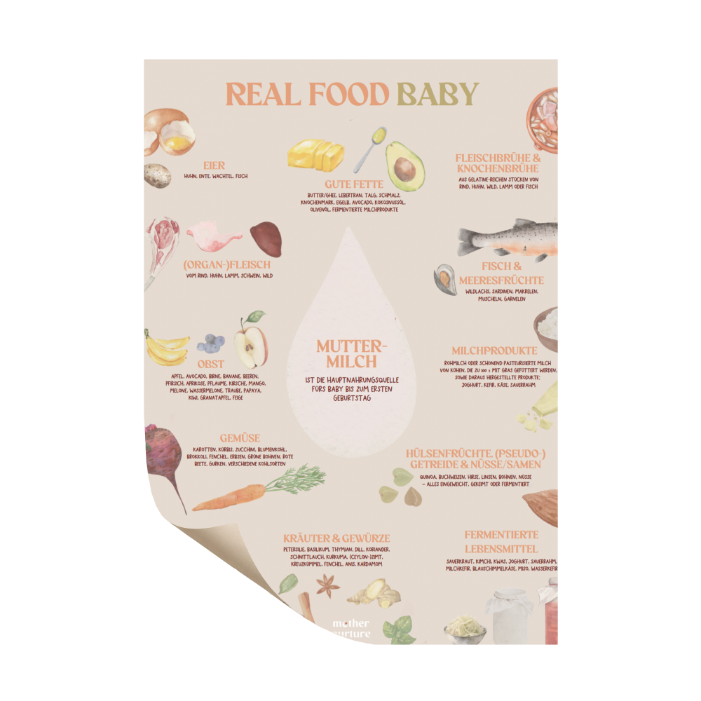 Real Food Baby | Nährstoff-Poster