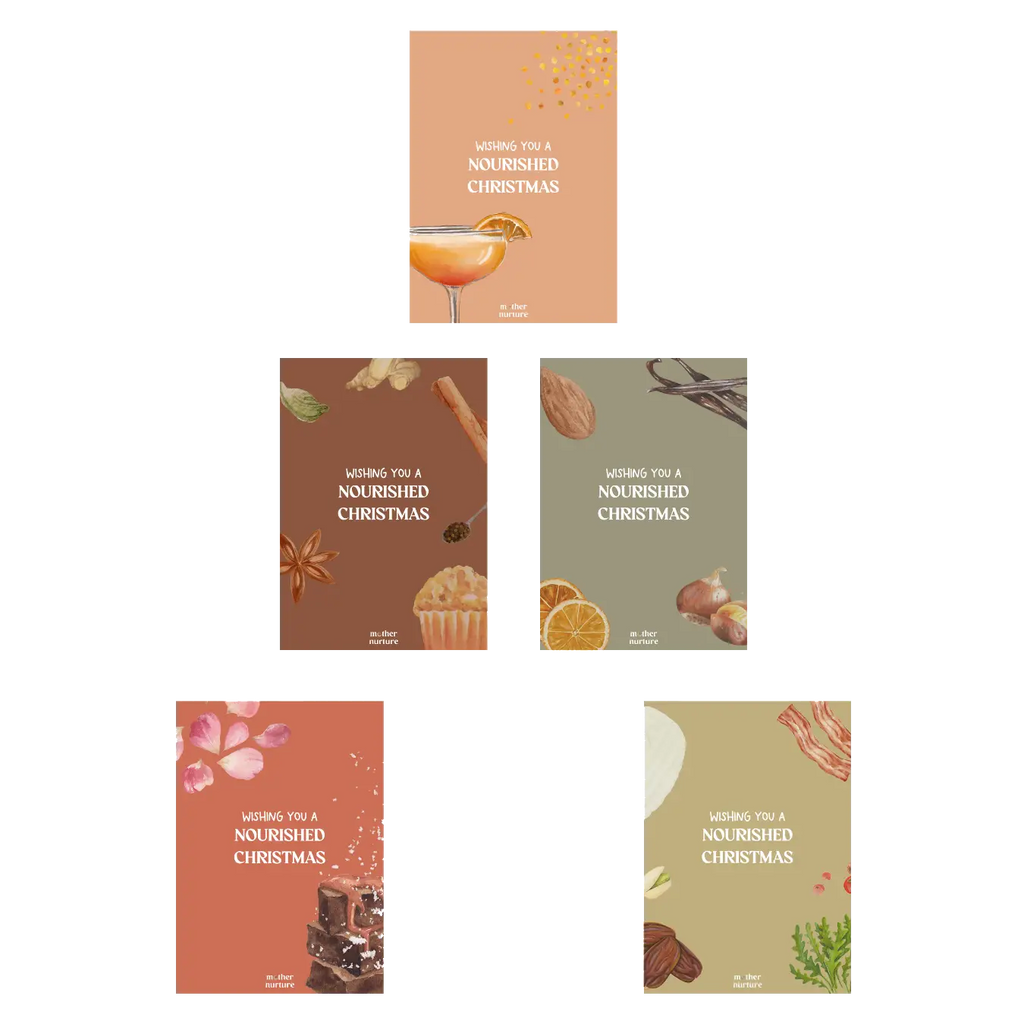 Nourished Christmas | 5er-Weihnachtskarten-Set