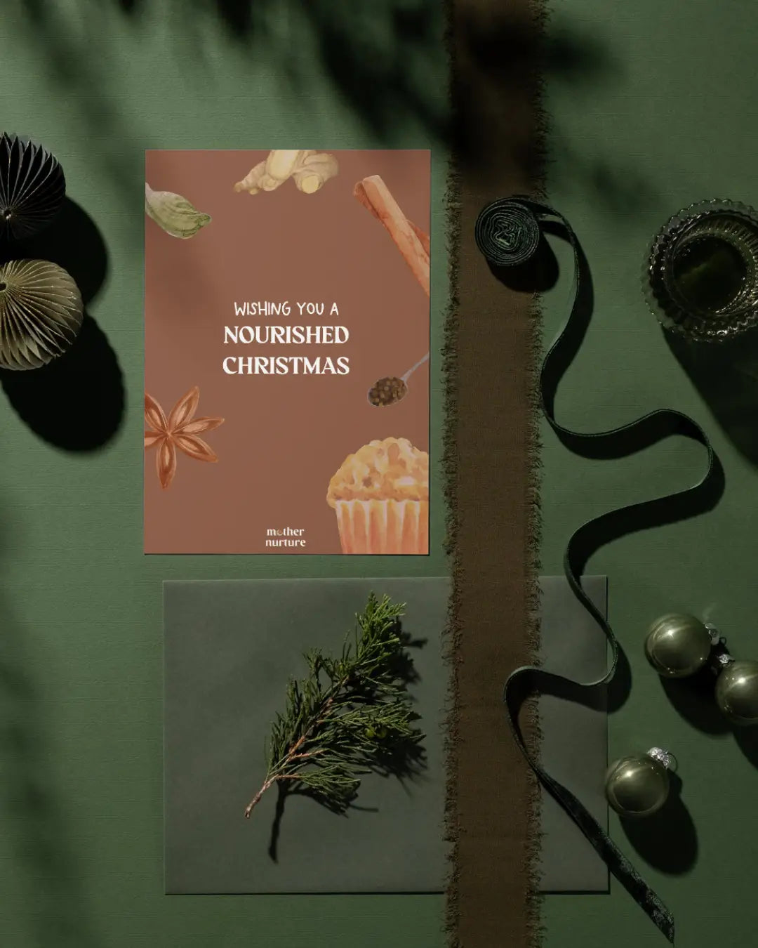 Nourished Christmas | 5er-Weihnachtskarten-Set