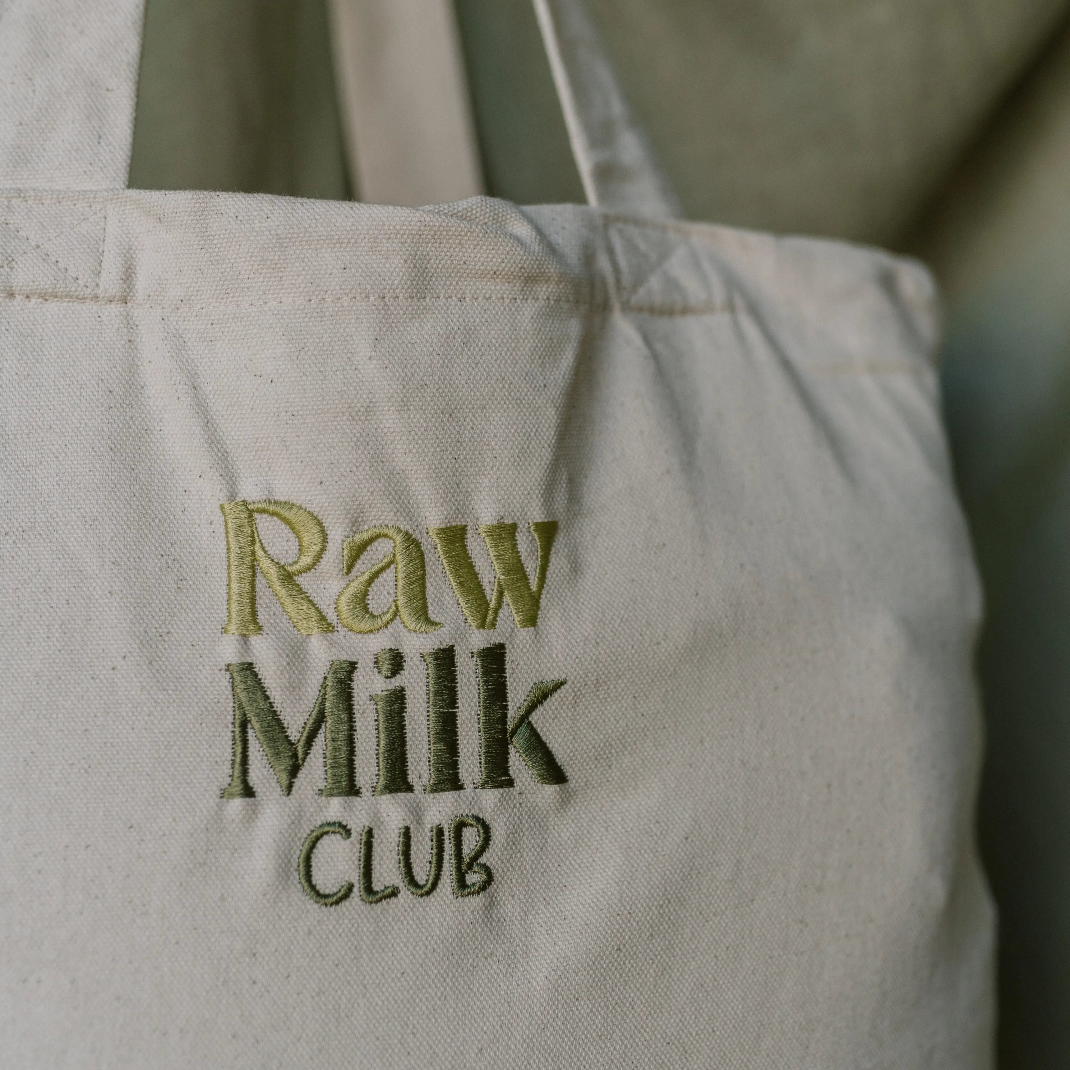 Raw Milk Club | Organic Cotton Tote Bag