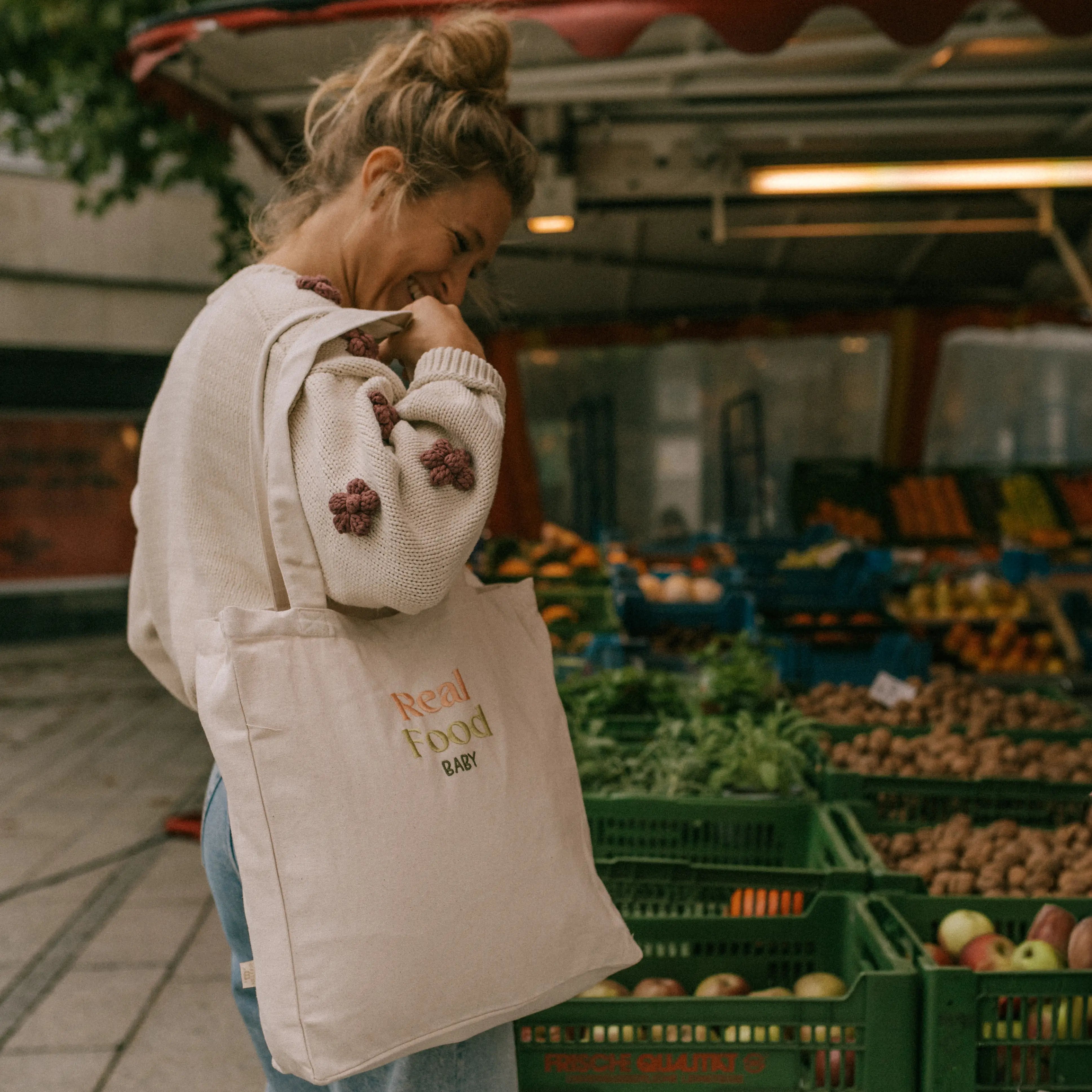 Real Food Baby | Organic Cotton Tote Bag